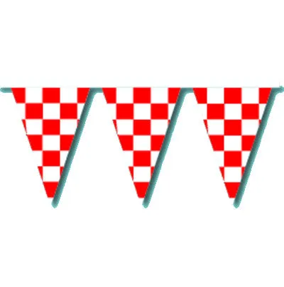 Checkered Race Track V-Shaped Pennants String