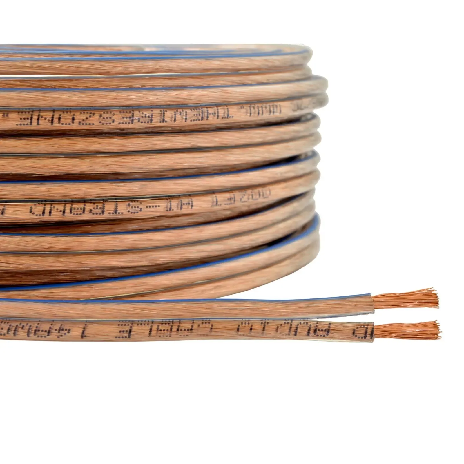 Clear 500ft 14 Gauge Speaker Cable Dual Conductors CCA wire for Car / Home Audio