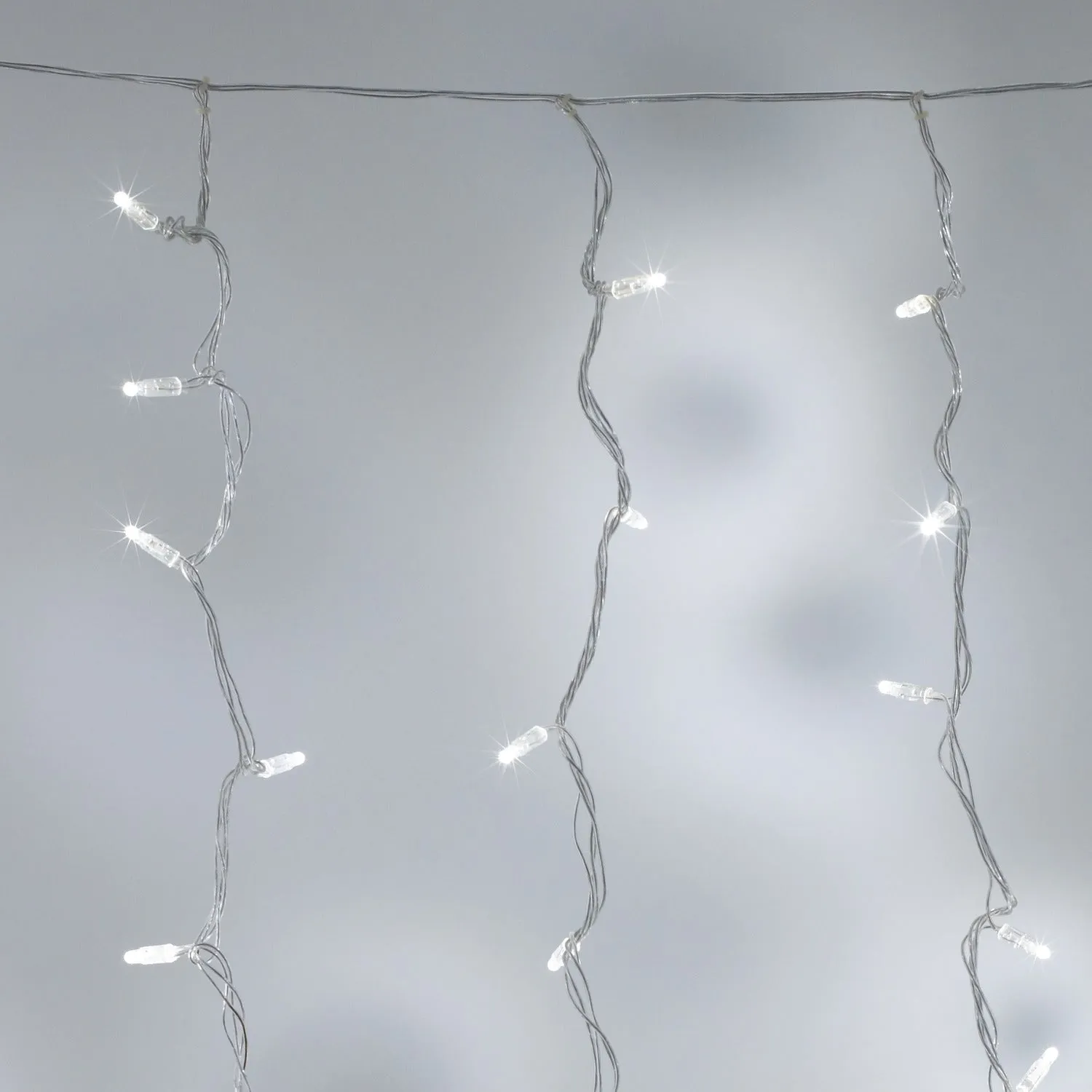 Core Connect 18m x 1m 864 White Connectable Curtain Lights Clear Cable