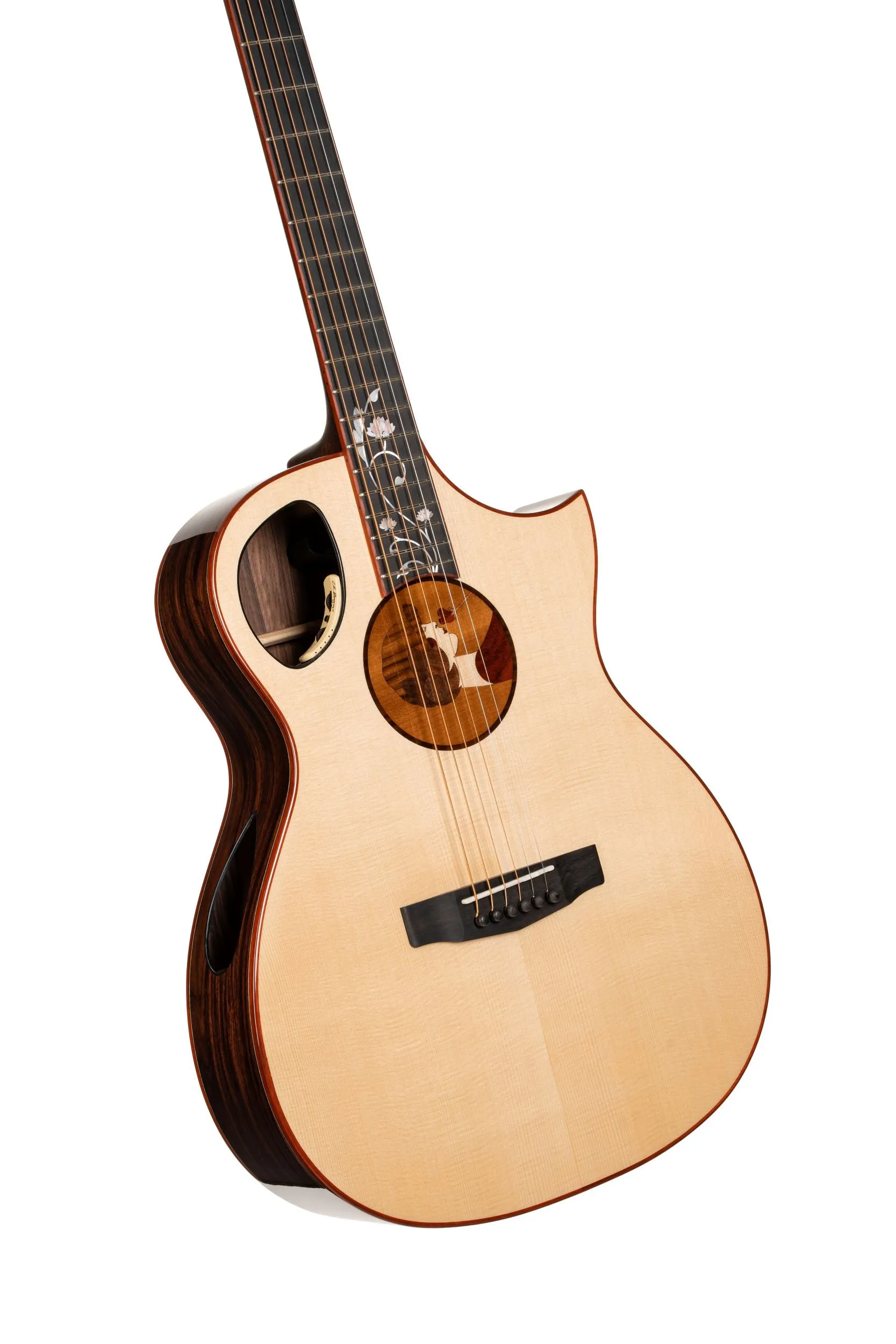 Cort ROSELYN OM Masterpiece Series Roselyn Redux Acoustic-Electric Guitar With Hard Case,  Natural Glossy