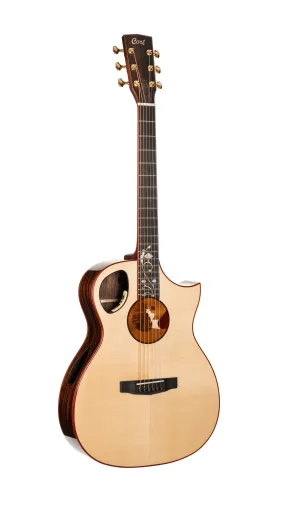 Cort ROSELYN OM Masterpiece Series Roselyn Redux Acoustic-Electric Guitar With Hard Case,  Natural Glossy