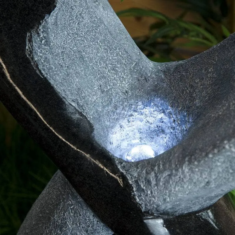 Couple Heart Rippled Sheet Water Feature