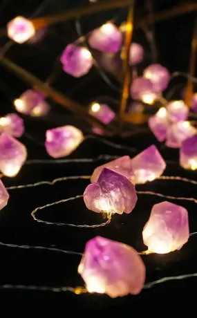 Crystal String Lights | Amethyst