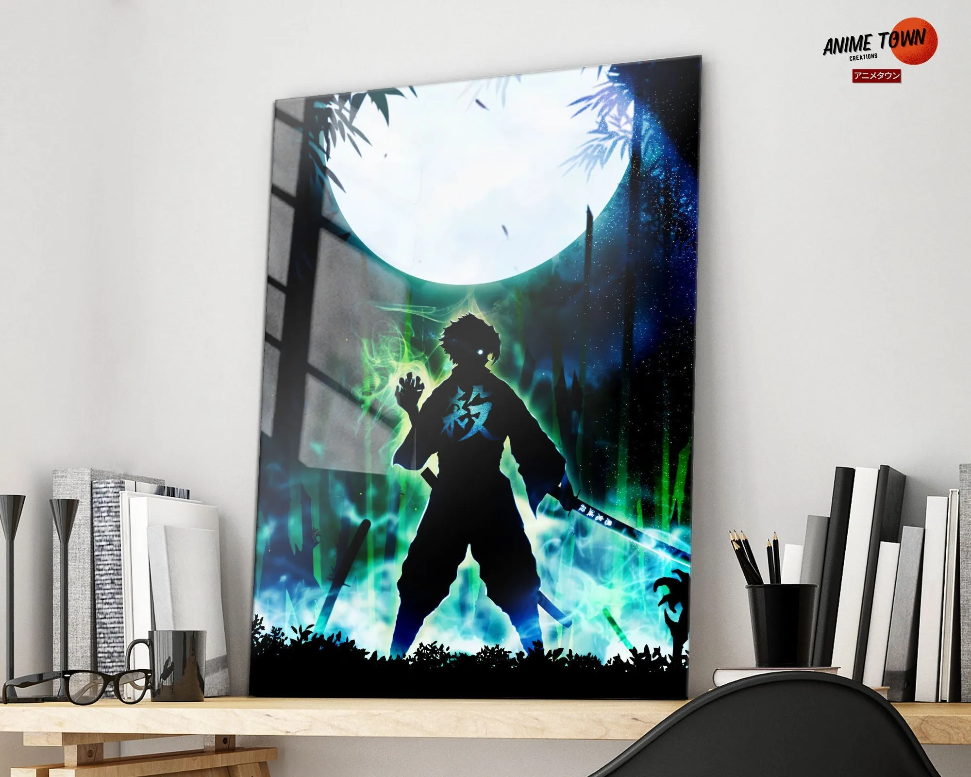 Demon Slayer Sanemi Shinazugawa Moonlight Metal Poster