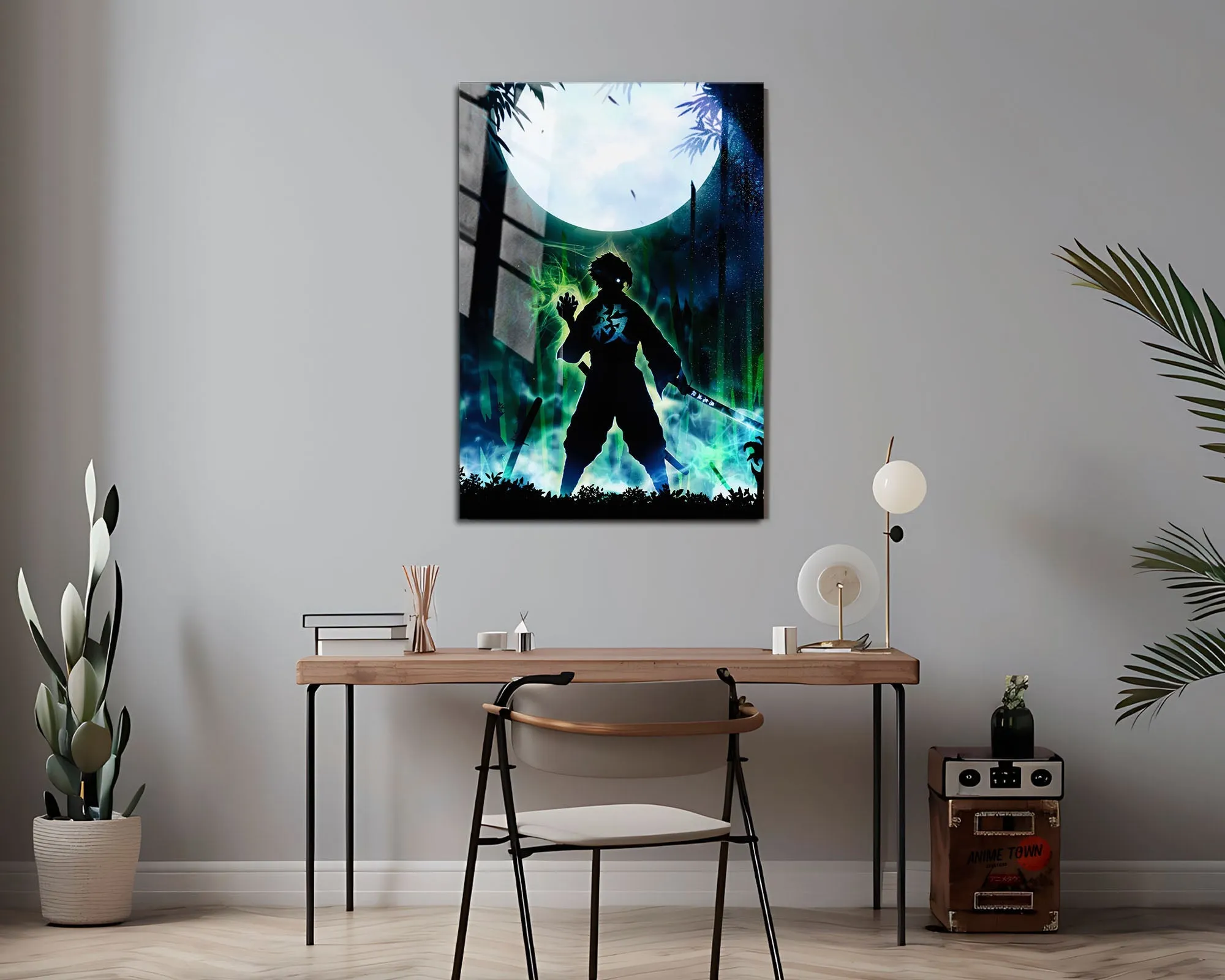 Demon Slayer Sanemi Shinazugawa Moonlight Metal Poster