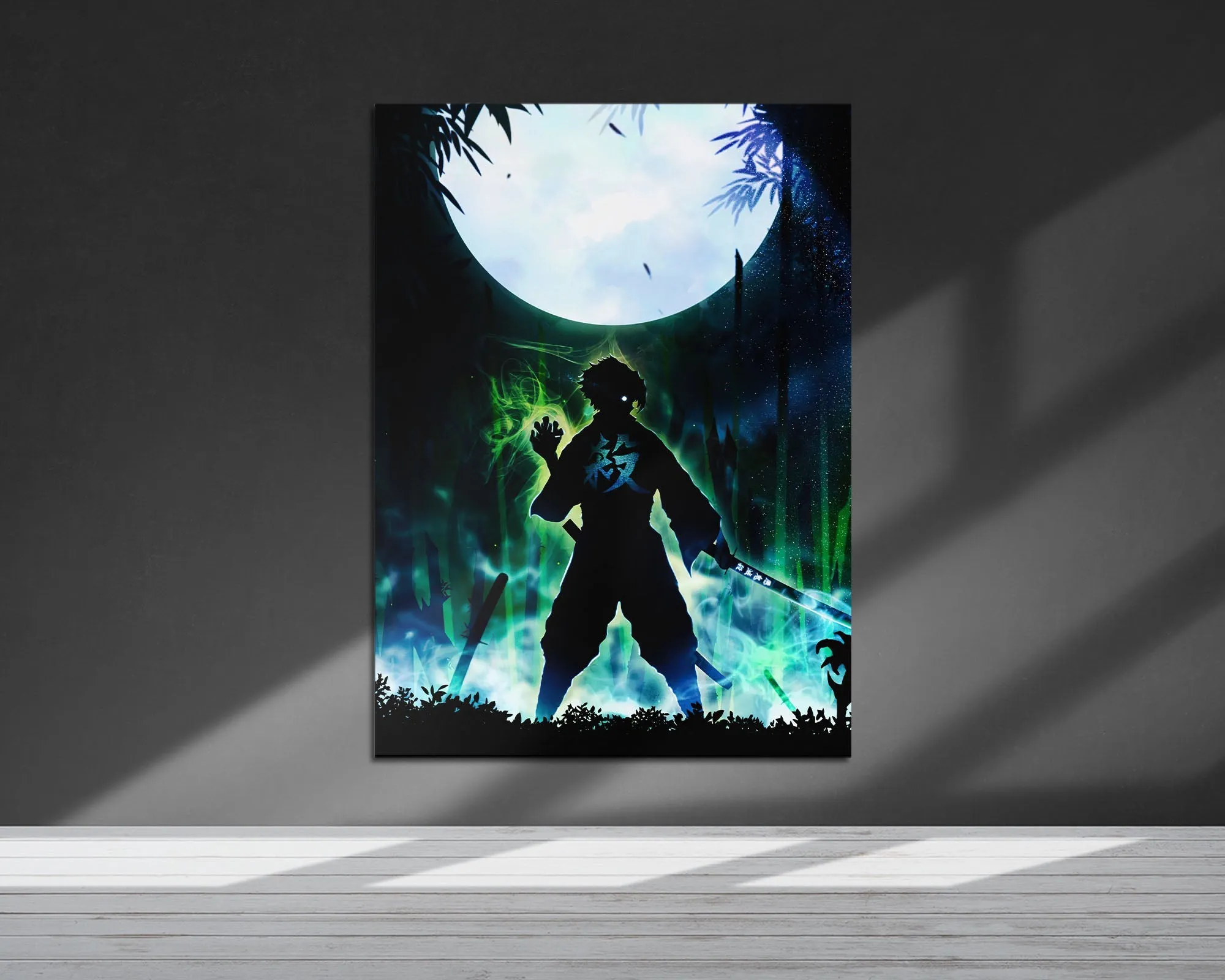 Demon Slayer Sanemi Shinazugawa Moonlight Metal Poster