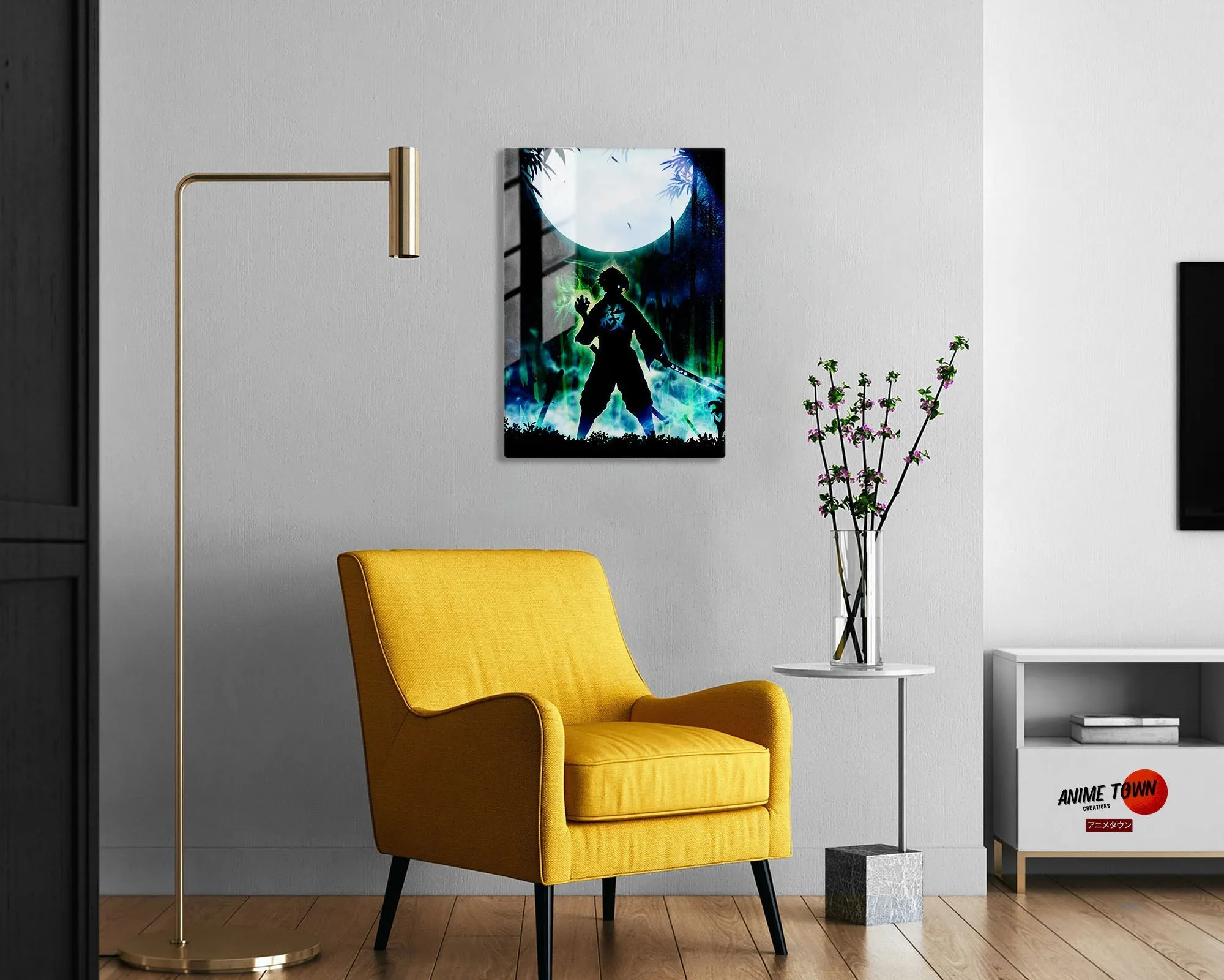 Demon Slayer Sanemi Shinazugawa Moonlight Metal Poster