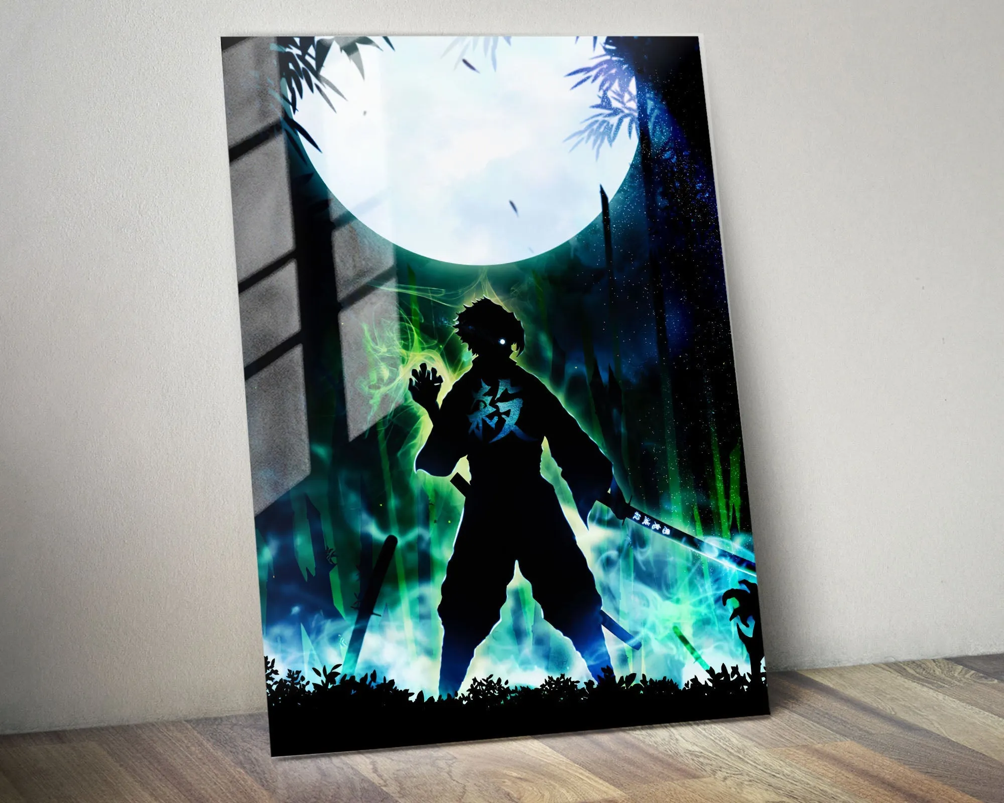 Demon Slayer Sanemi Shinazugawa Moonlight Metal Poster