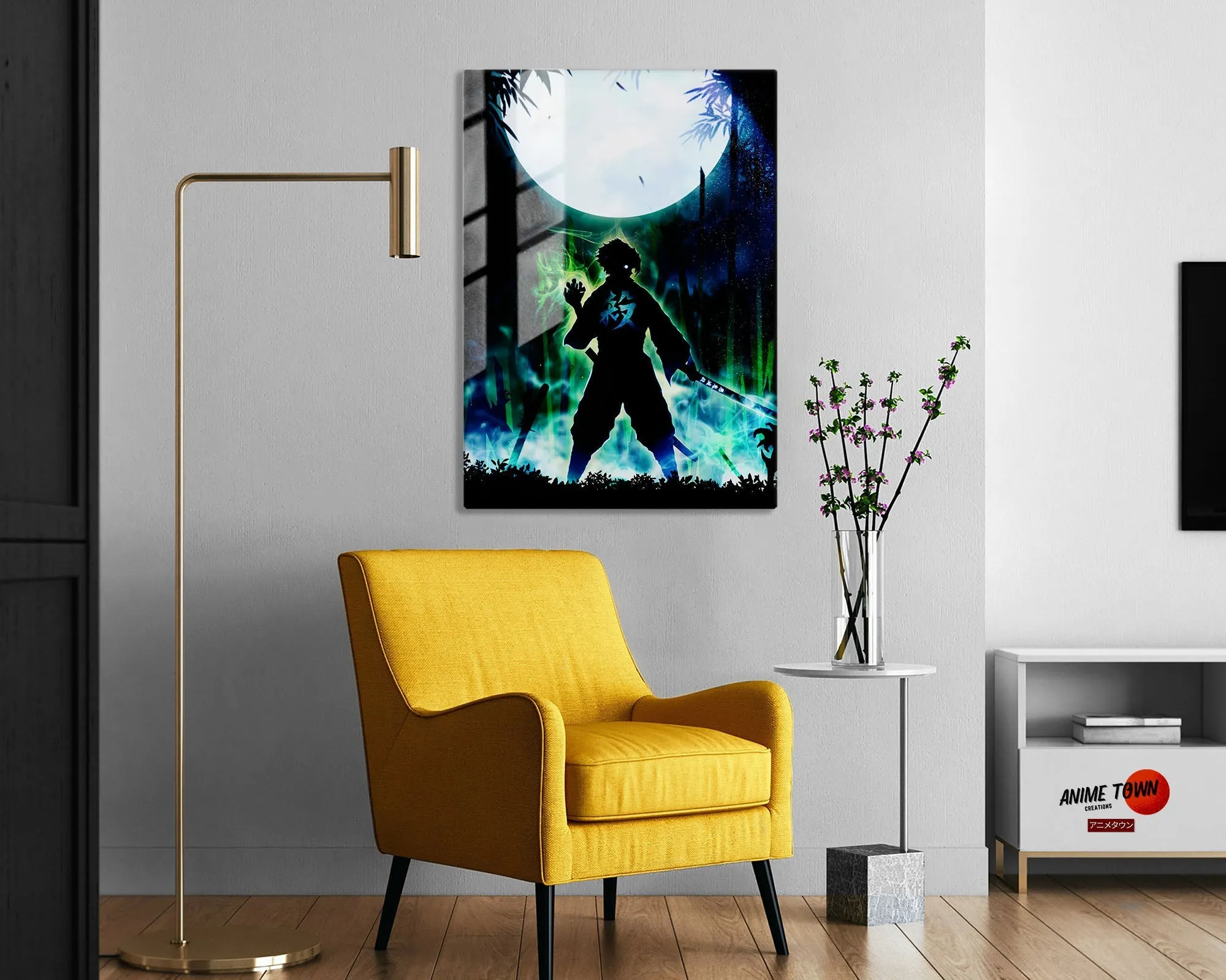 Demon Slayer Sanemi Shinazugawa Moonlight Metal Poster