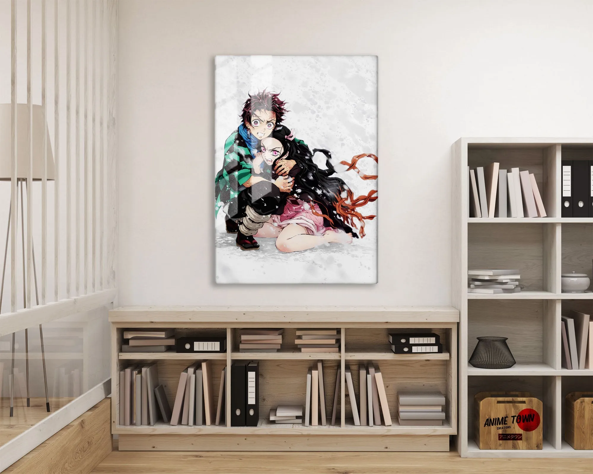 Demon Slayer Tanjiro Nezuko Snowstorm Metal Poster