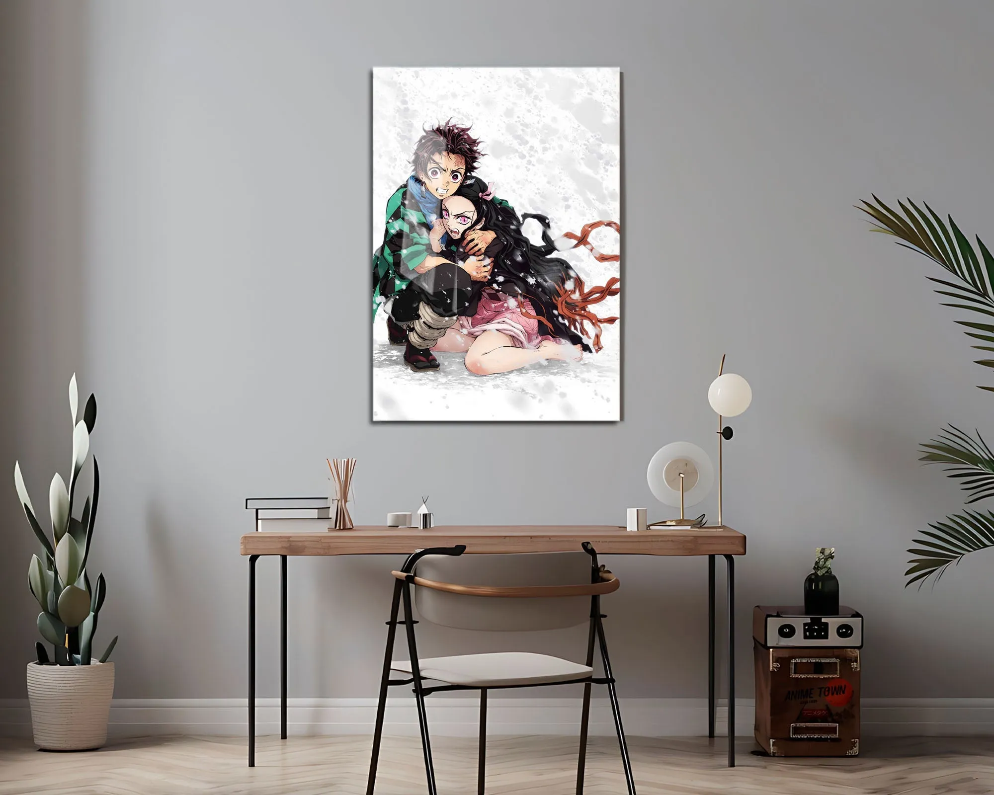 Demon Slayer Tanjiro Nezuko Snowstorm Metal Poster