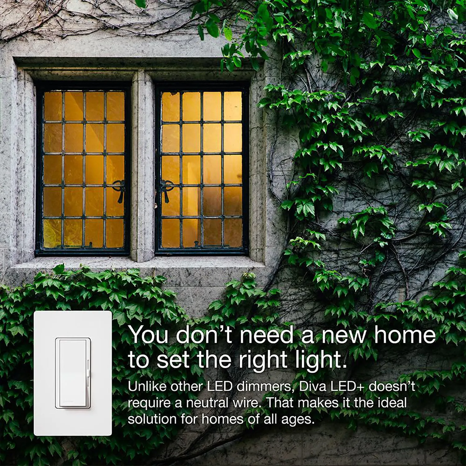 Diva LED  Dimmer Switch, 150-Watt, Single Pole or 3-Way, White