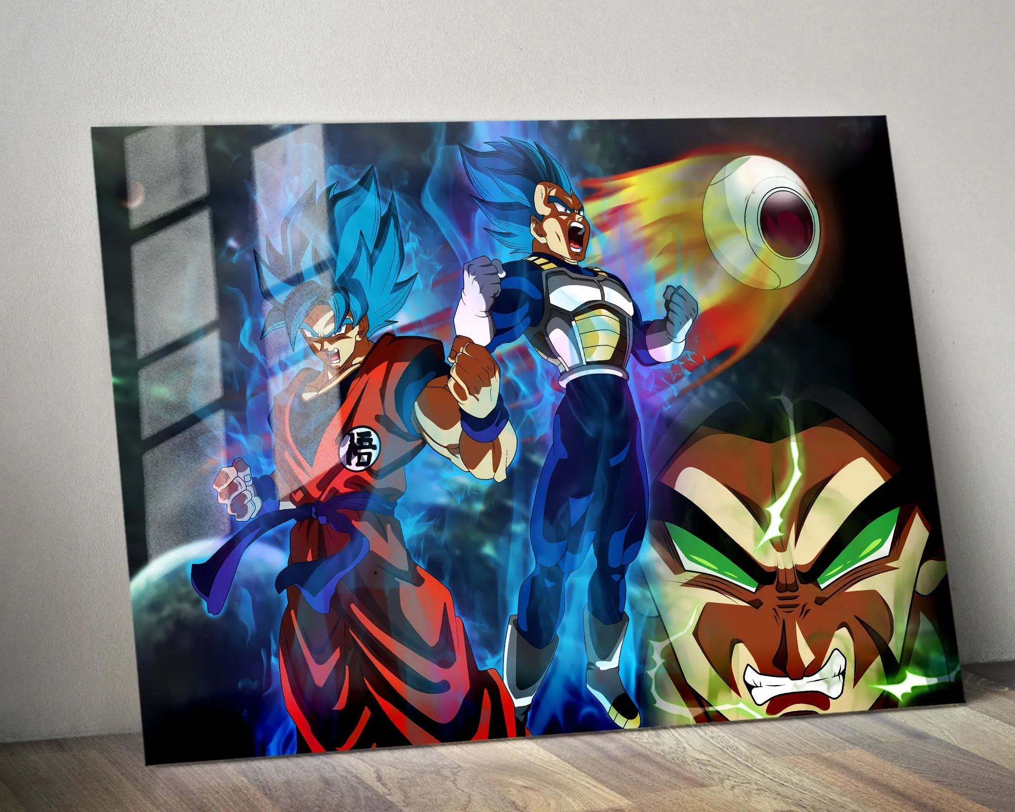 Dragon Ball Goku & Vegeta Super Saiyan Blue Metal Poster