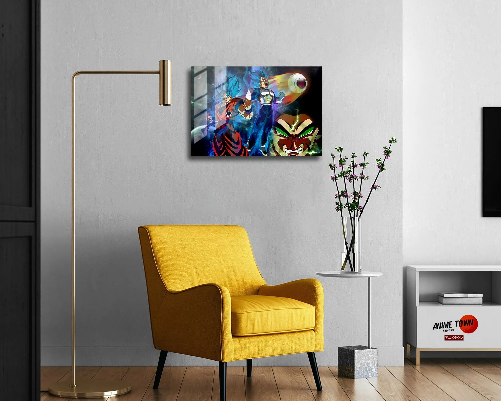 Dragon Ball Goku & Vegeta Super Saiyan Blue Metal Poster