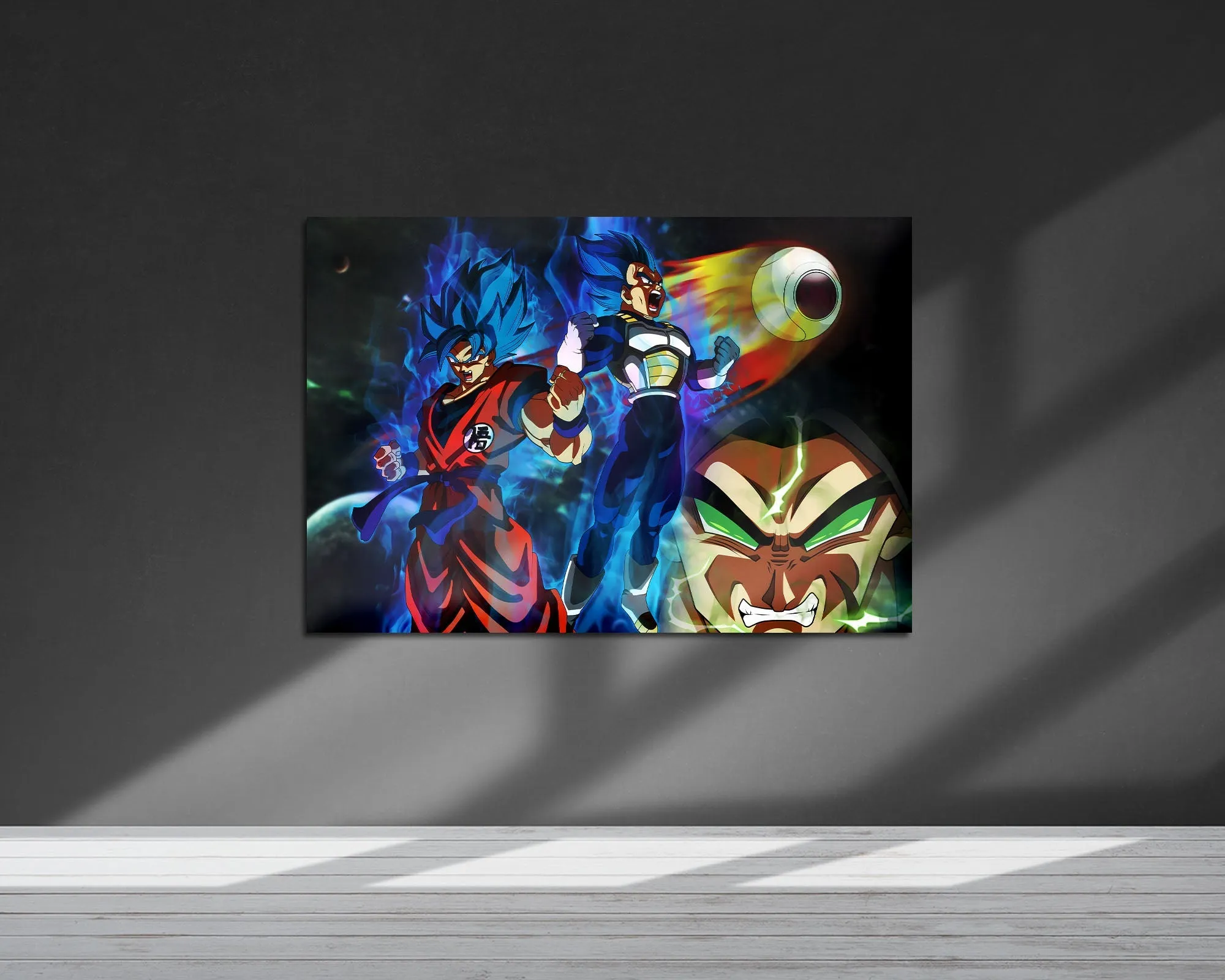 Dragon Ball Goku & Vegeta Super Saiyan Blue Metal Poster