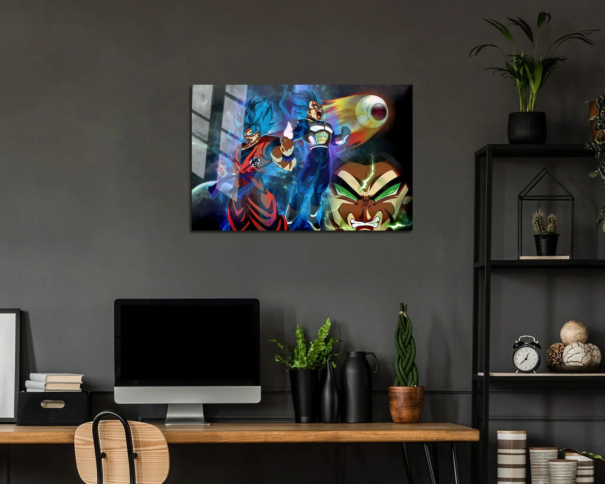 Dragon Ball Goku & Vegeta Super Saiyan Blue Metal Poster