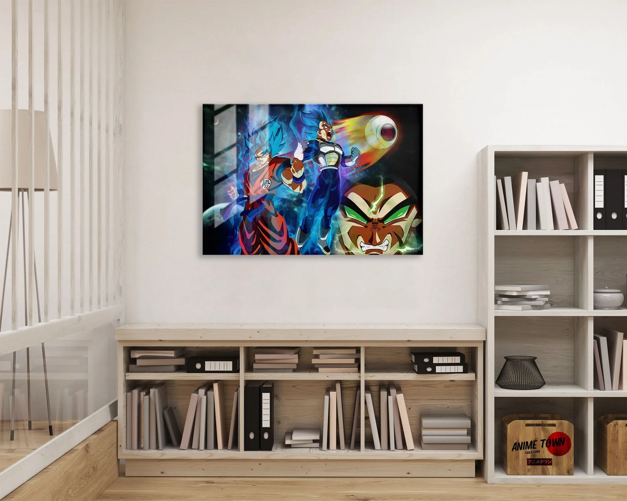 Dragon Ball Goku & Vegeta Super Saiyan Blue Metal Poster