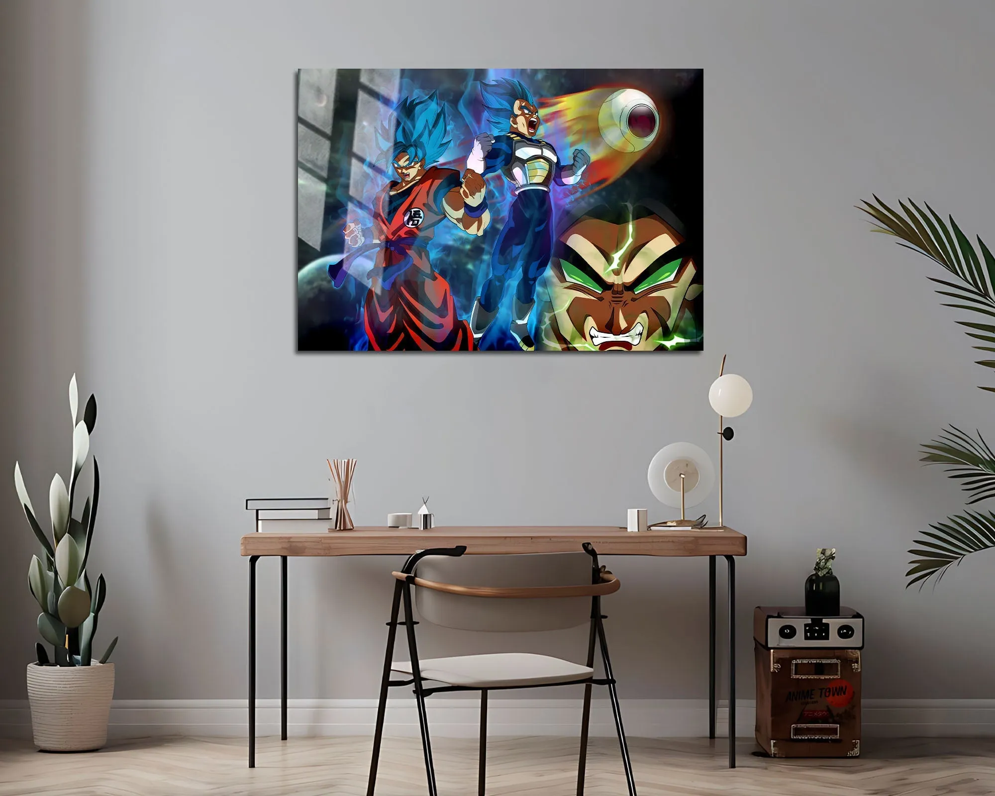 Dragon Ball Goku & Vegeta Super Saiyan Blue Metal Poster