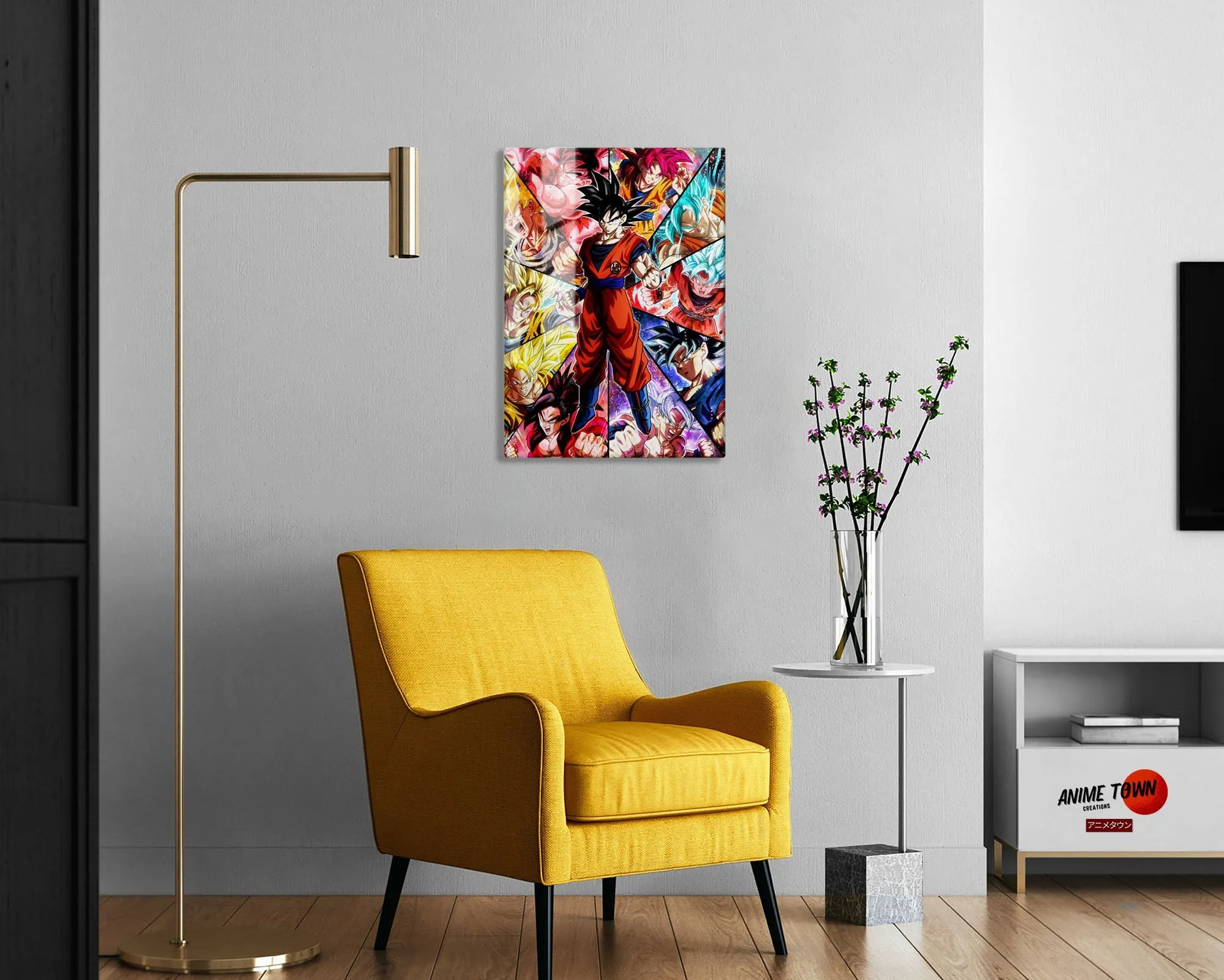Dragon Ball Goku Saiyan Frames Metal Poster