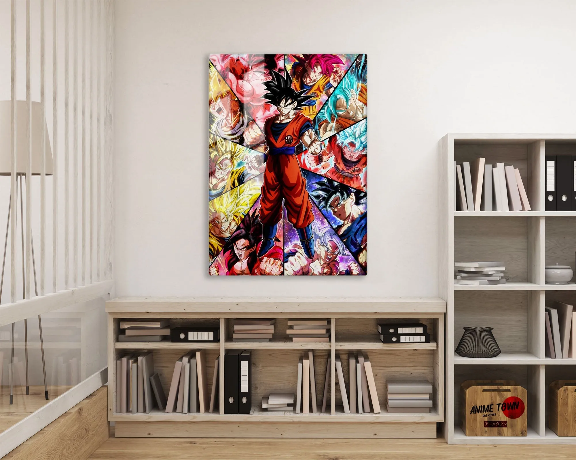 Dragon Ball Goku Saiyan Frames Metal Poster