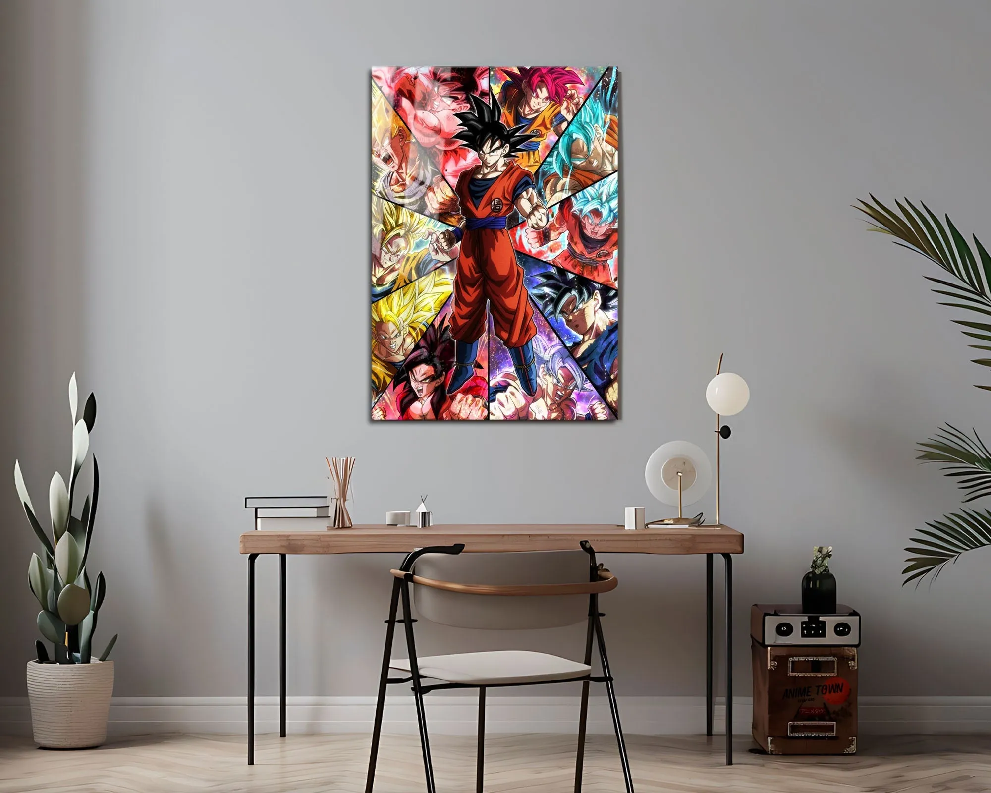 Dragon Ball Goku Saiyan Frames Metal Poster