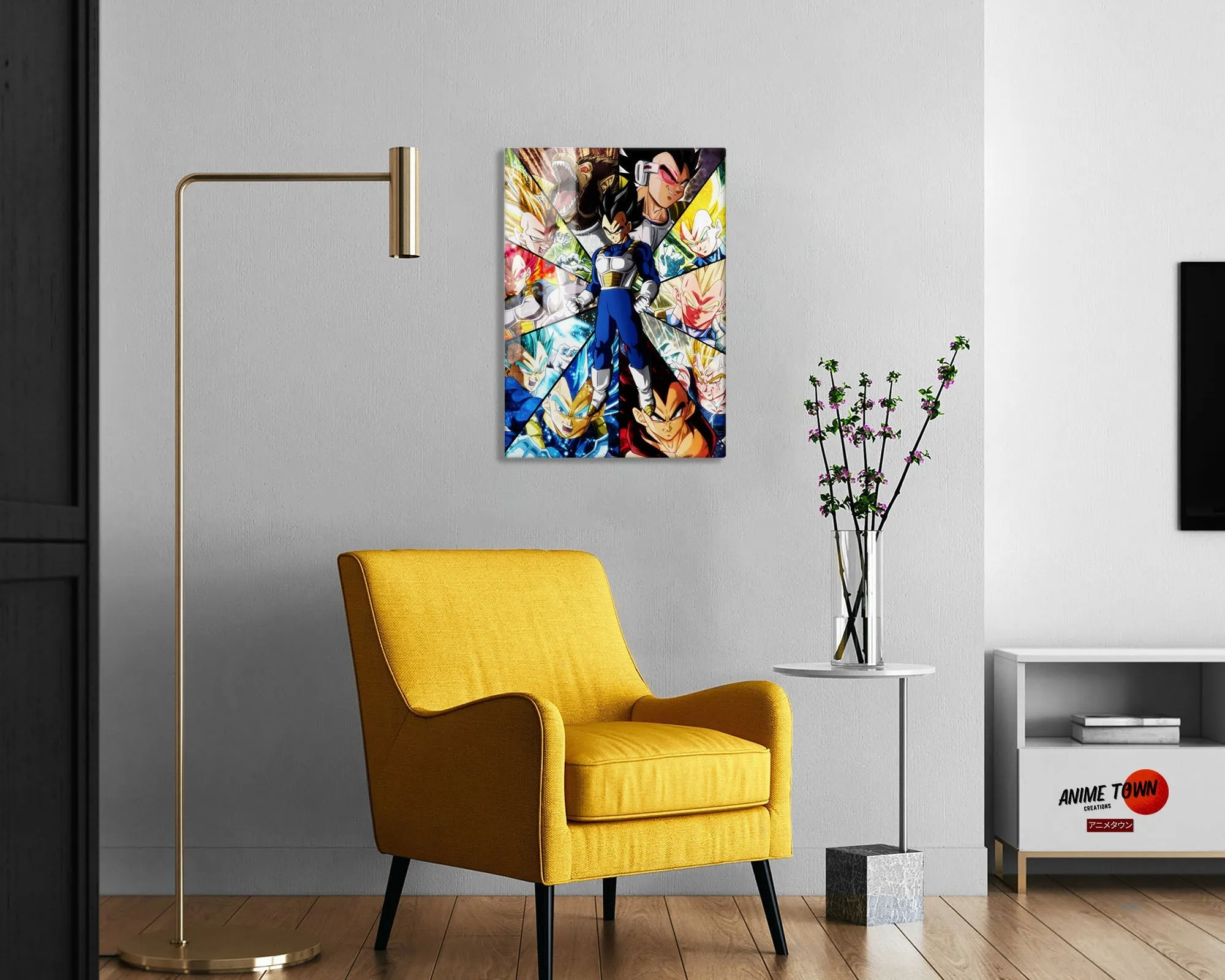 Dragon Ball Vegeta Saiyan Frames Metal Poster
