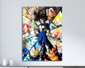 Dragon Ball Vegeta Saiyan Frames Metal Poster