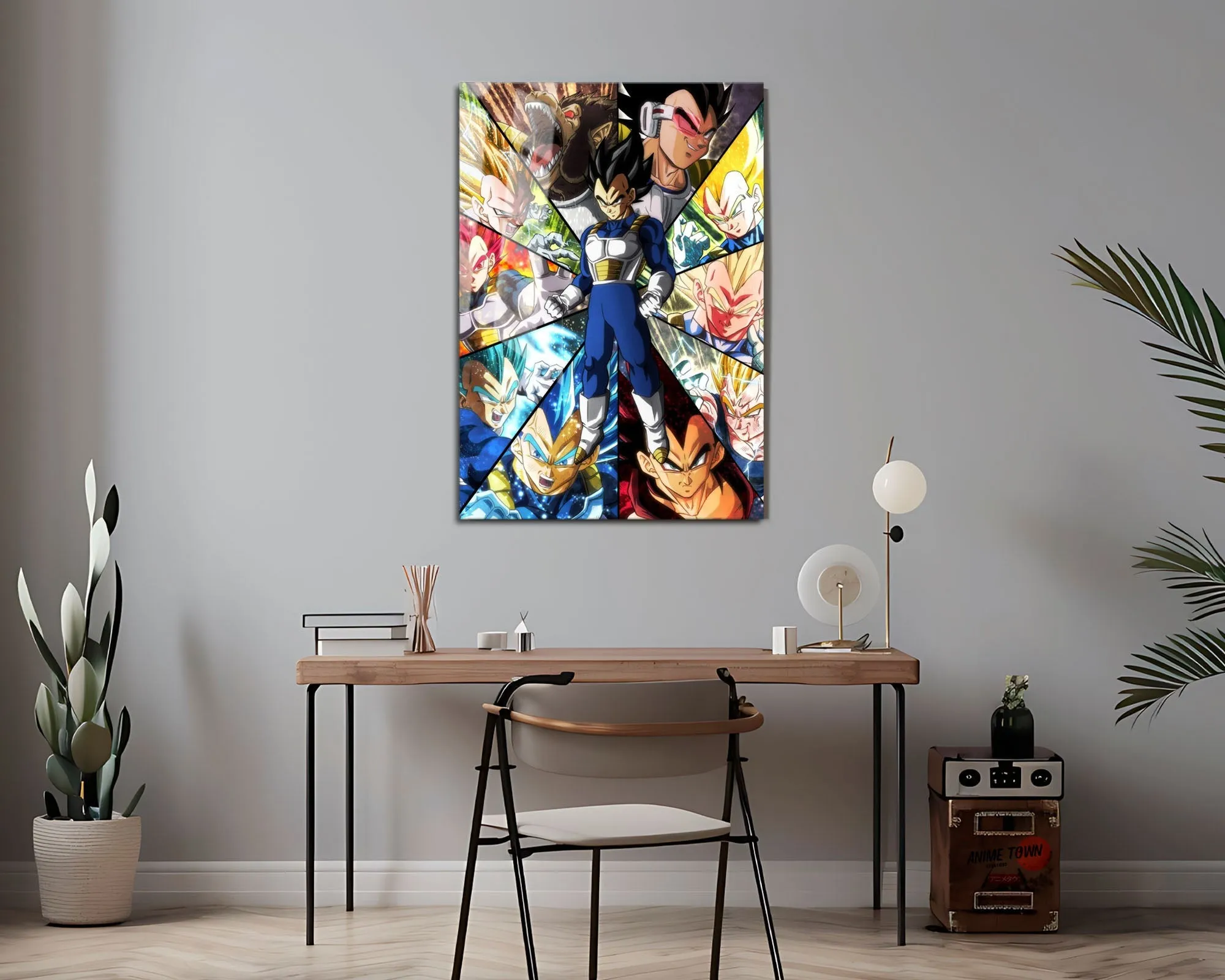 Dragon Ball Vegeta Saiyan Frames Metal Poster