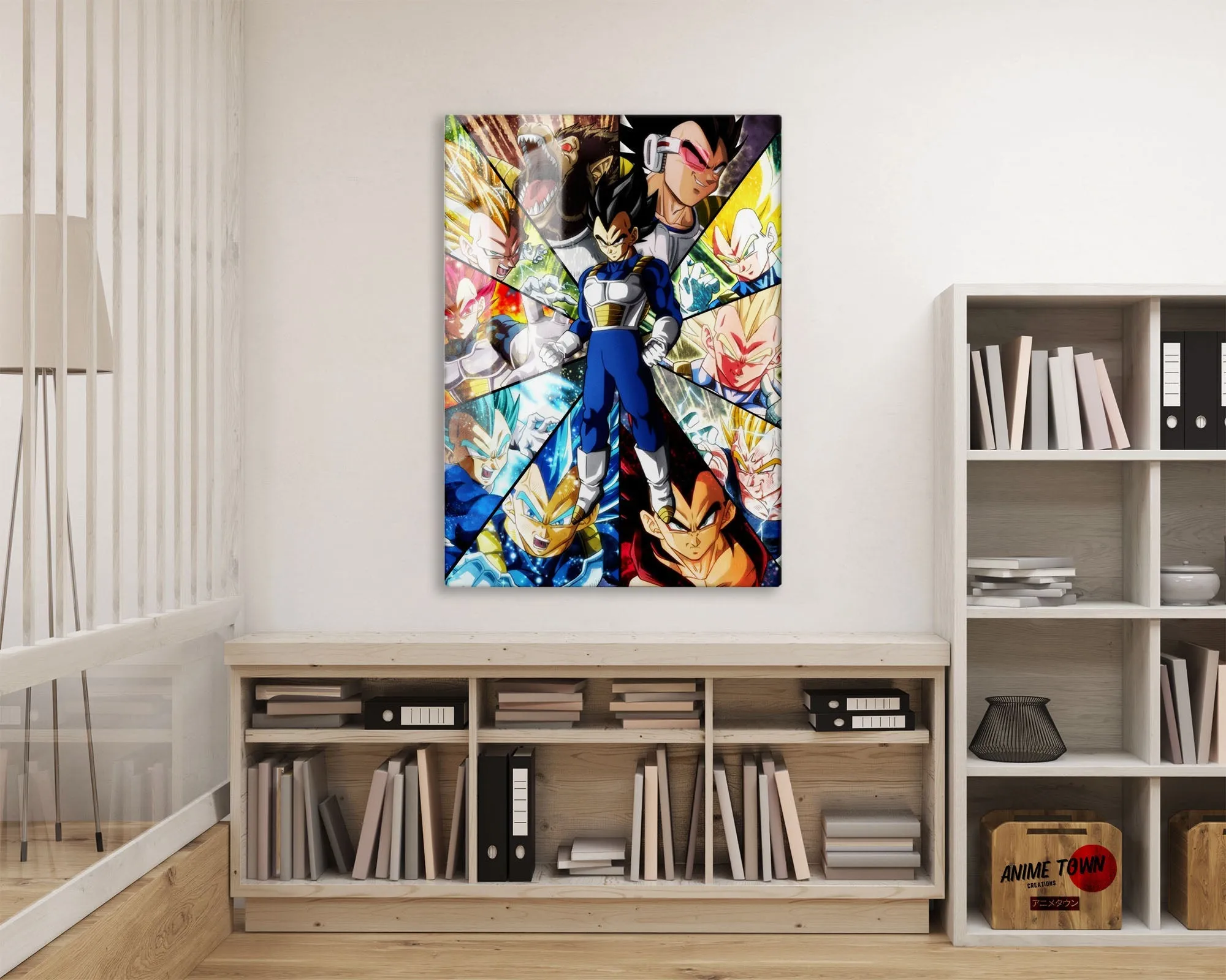 Dragon Ball Vegeta Saiyan Frames Metal Poster