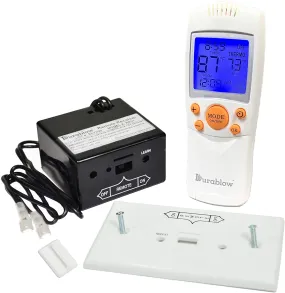 Durablow TR1004 Gas Fire Fireplace On/Off Remote Control Kit   Backlit Transmitter (On/Off   Timer   Thermostat)