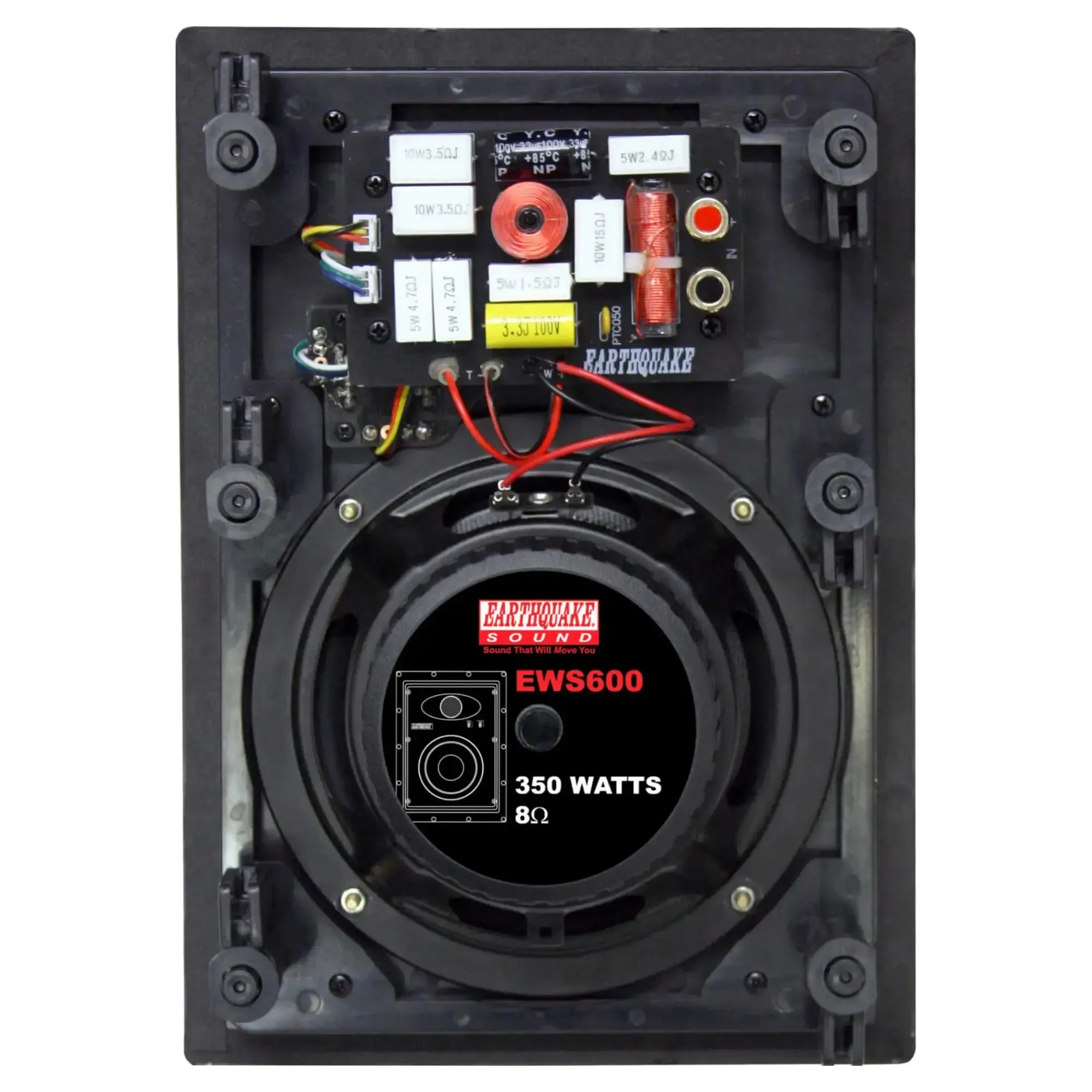 Earthquake Sound EWS600 6.5 inch 350 Watts Max 8 Ohm Edgeless In-Wall Speaker (Pair)