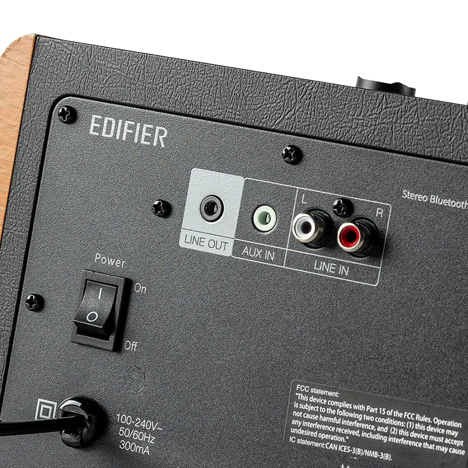 Edifier D12 Bookshelf Speaker Integrated Desktop Stereo Bluetooth Wireless Computer Speaker with Subwoofer Line Out (Wood)
