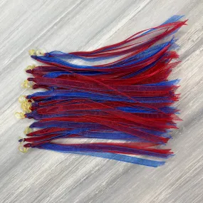 Fascinators - Red and Blue