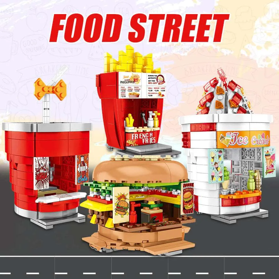 Fast Food Stands Building Blocks