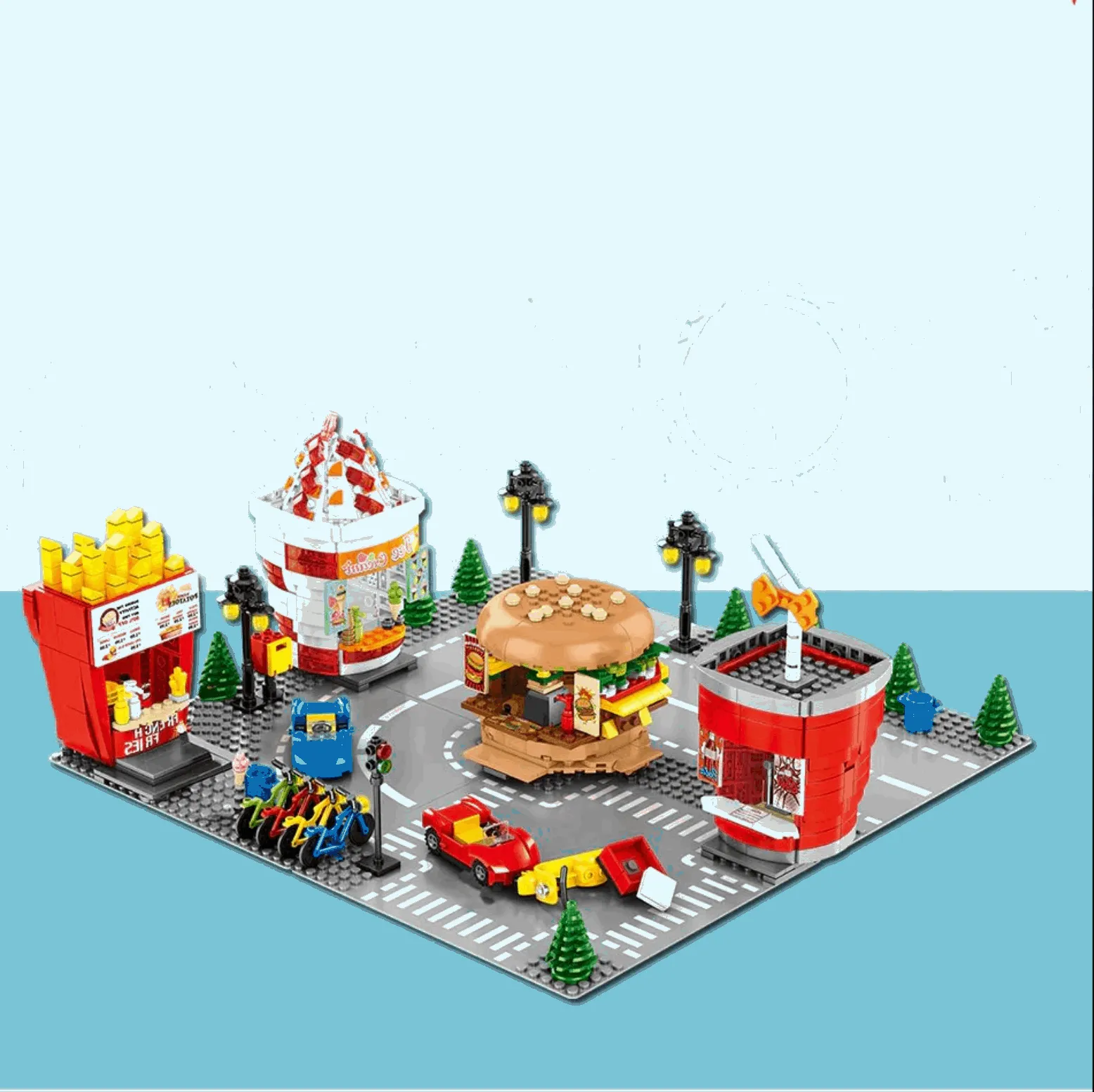 Fast Food Stands Building Blocks