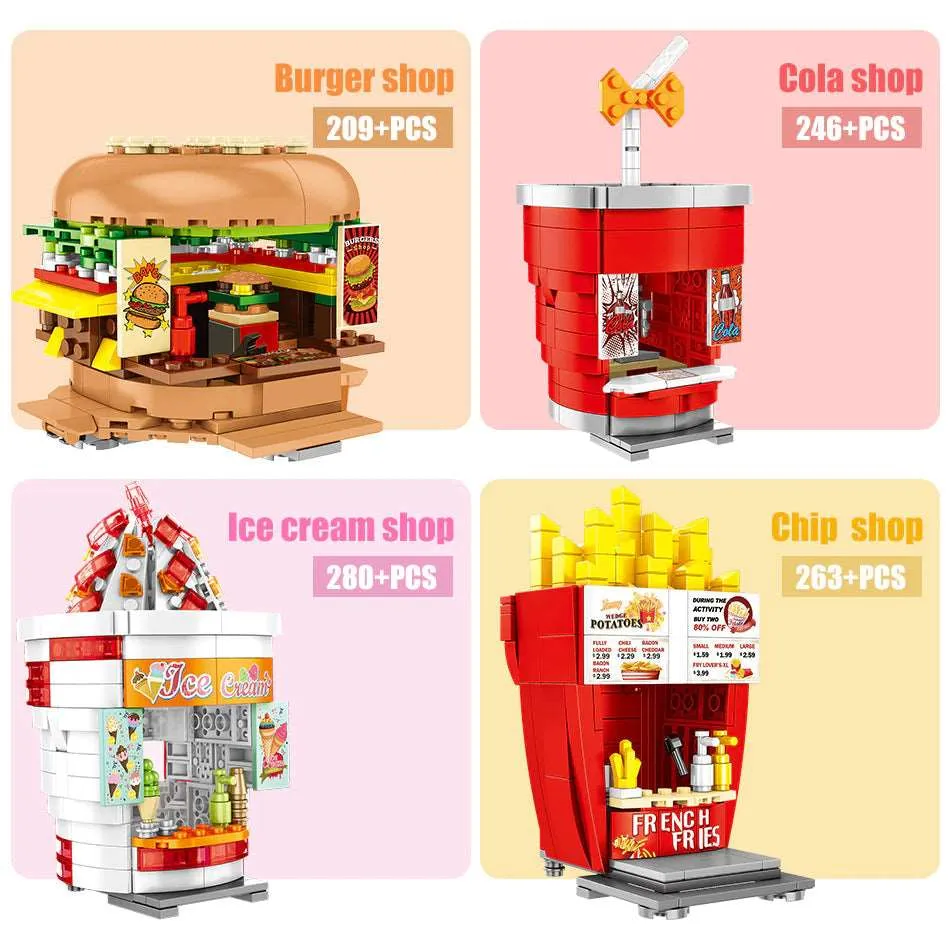 Fast Food Stands Building Blocks