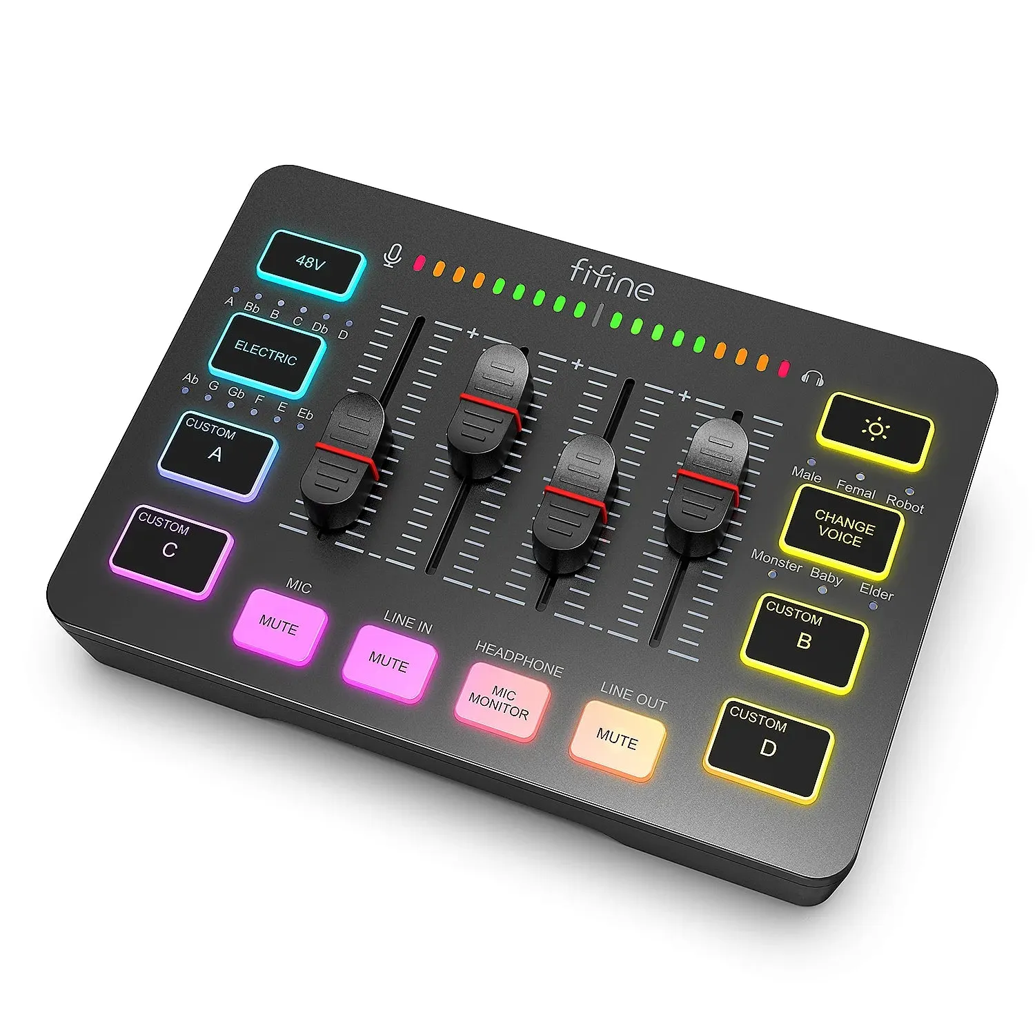 FIFINE Elite Black Package (AM8 Mixer Elite360 Stand XLR Cable)