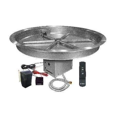 Firegear 19" Stainless Steel Round Pan Gas Fire Pit Insert FPB-19RBSTFS