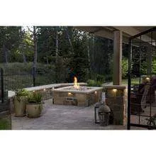 Firegear 20" Stainless Steel Square Pan Gas Fire Pit Insert FPB-20SBSTFS-N