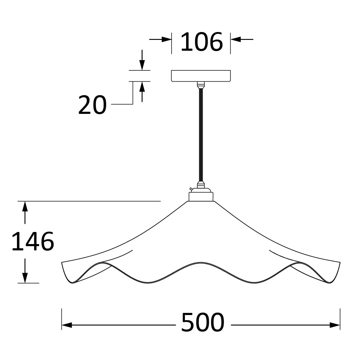 Flora Ceiling Light in Upstream