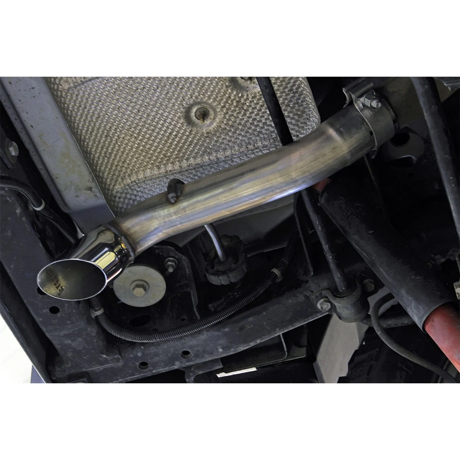 Flowmaster American Thunder Muffler Delete Kit - 2-1/2" Diameter - Stainless - 3" Chrome Tip - Jeep V6