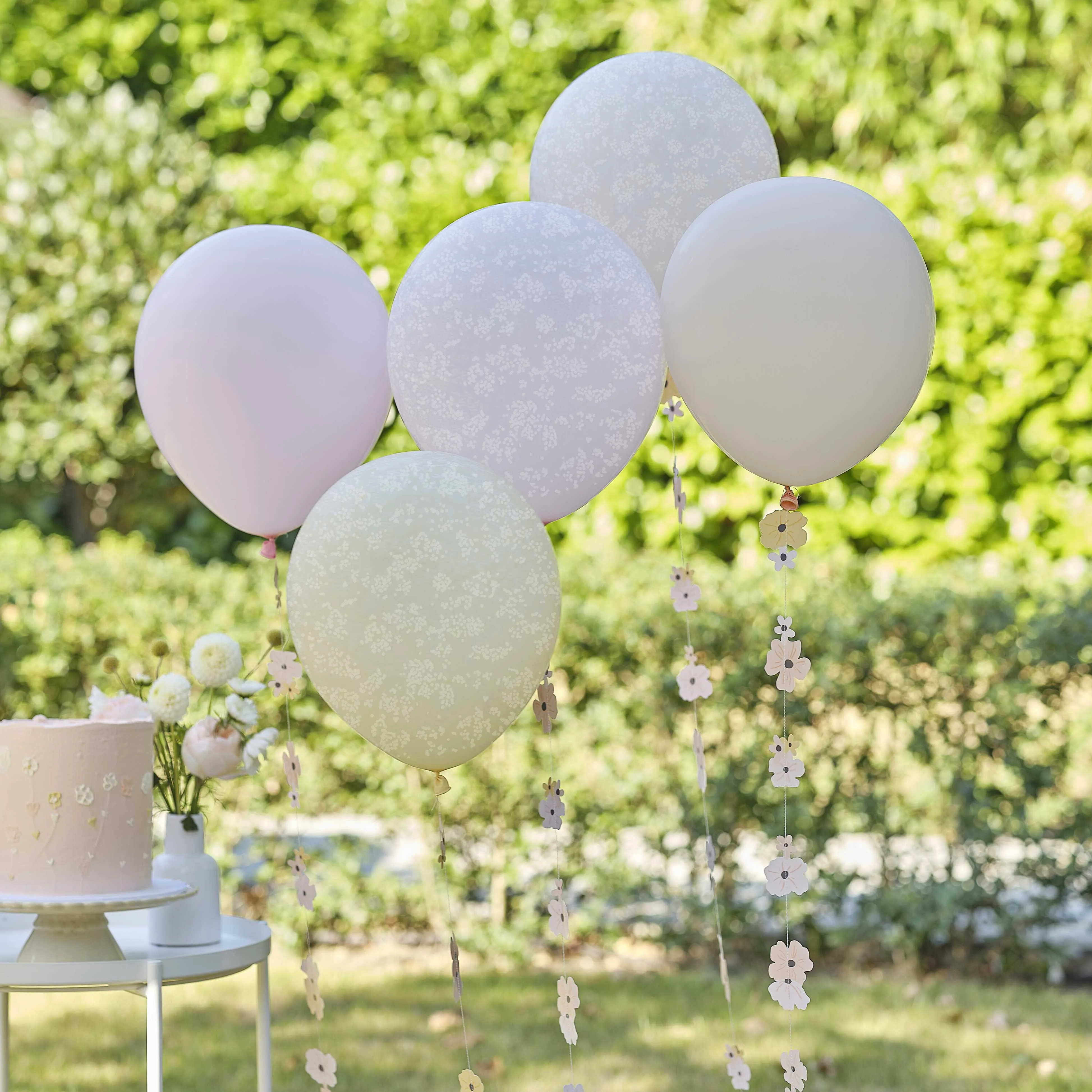 Ginger Ray Floral Balloon Set with Balloon Tails