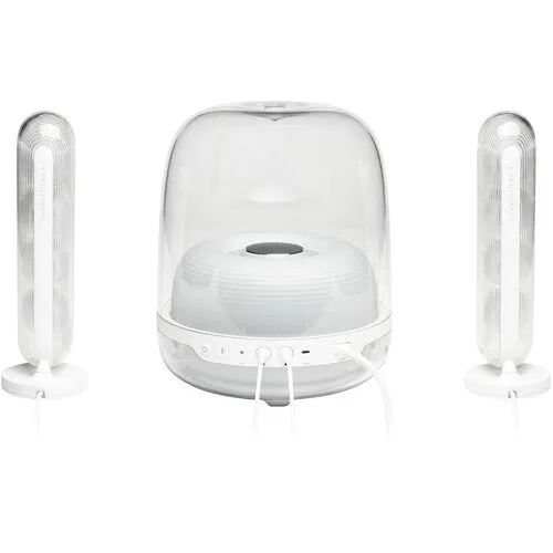 Harman Kardon HKSOUNDSTICK4WHTAM SoundSticks 4 Bluetooth Wireless 2.1 Speaker System (White)