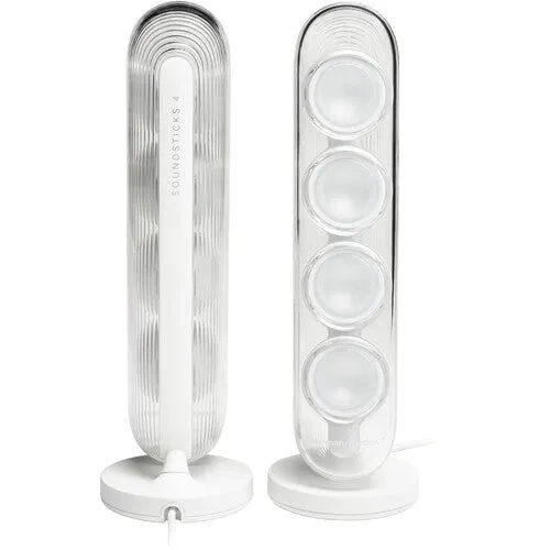Harman Kardon HKSOUNDSTICK4WHTAM SoundSticks 4 Bluetooth Wireless 2.1 Speaker System (White)