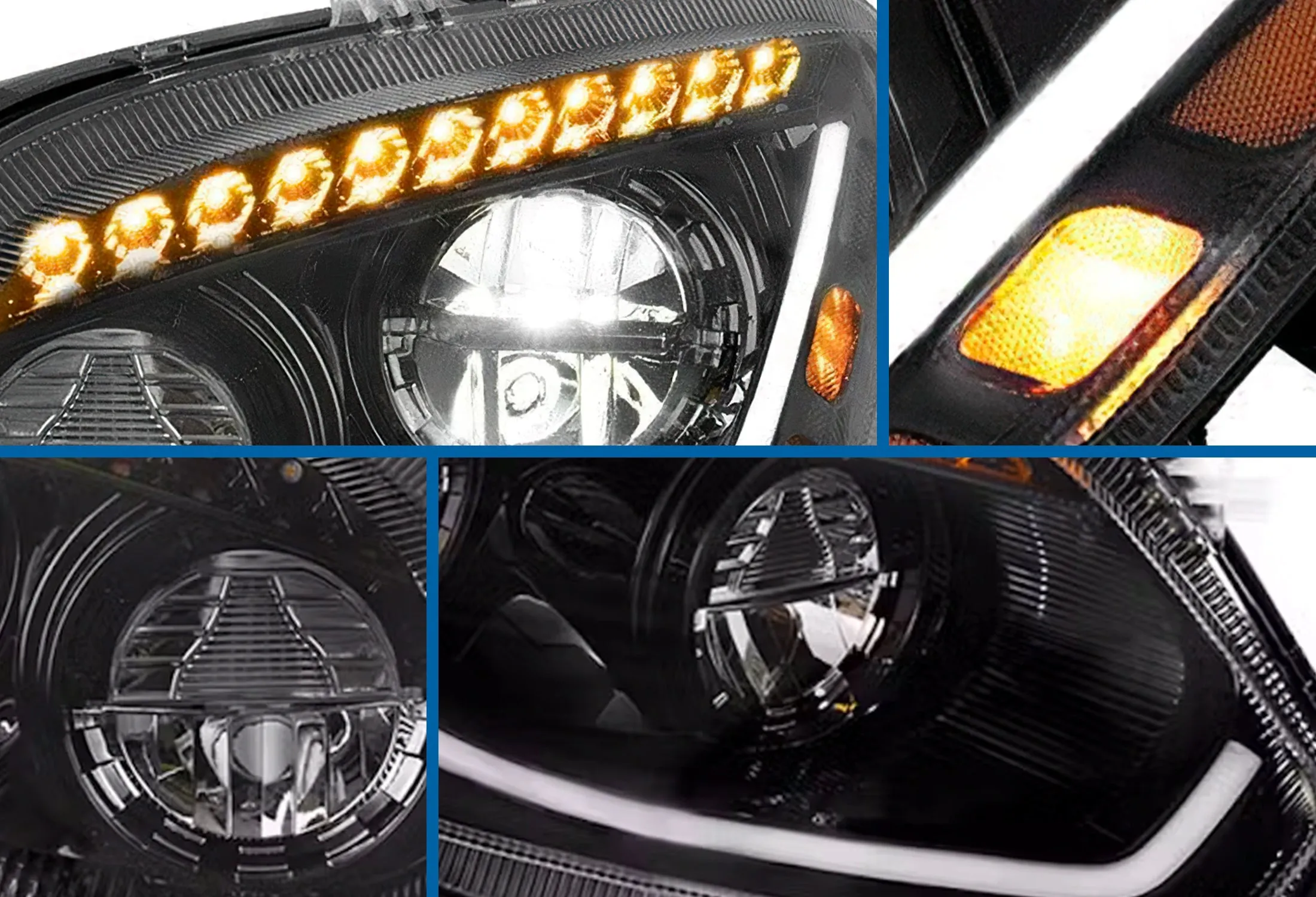 Headlight Led With Turn Sequential Signal Black Driver 2018  International LT LT625