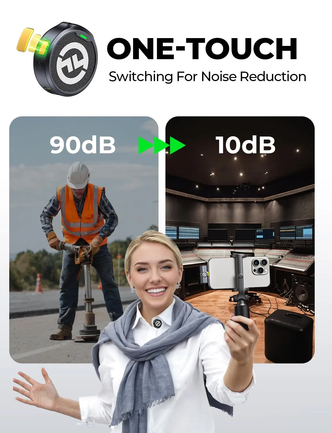 Hollyland Lark M2 Wireless Lavalier Microphone - Professional 48KHz 24Bit Audio, 1,000 ft Range, 30H Battery, Noise Cancellation, Universal Compatibility