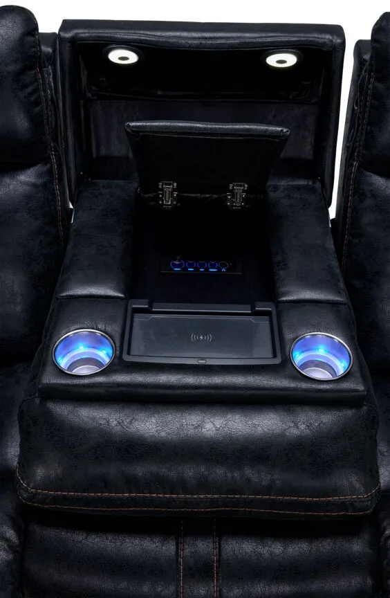 Hunter Triple Power Reclining Sofa with Multimedia system - Eclipse
