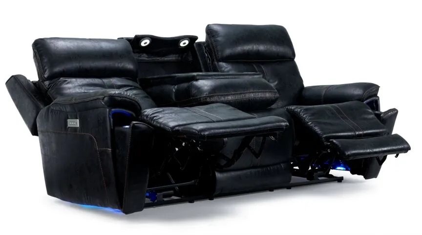 Hunter Triple Power Reclining Sofa with Multimedia system - Eclipse