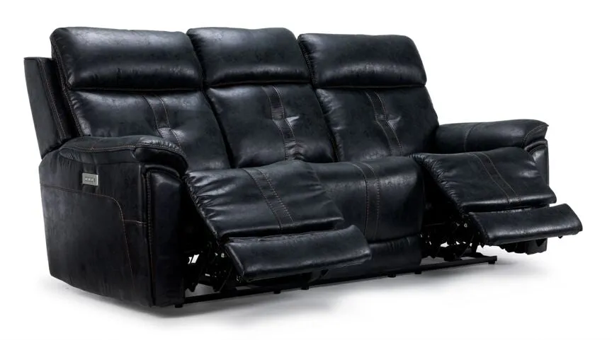 Hunter Triple Power Reclining Sofa with Multimedia system - Eclipse