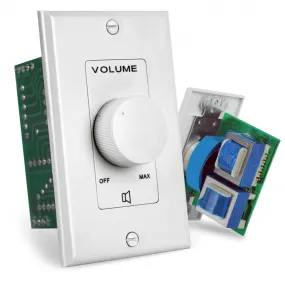 In-Wall / Wall Plate Rotary Volume Control - Wall Mount Audio Speaker Control (Standard Single Gang)